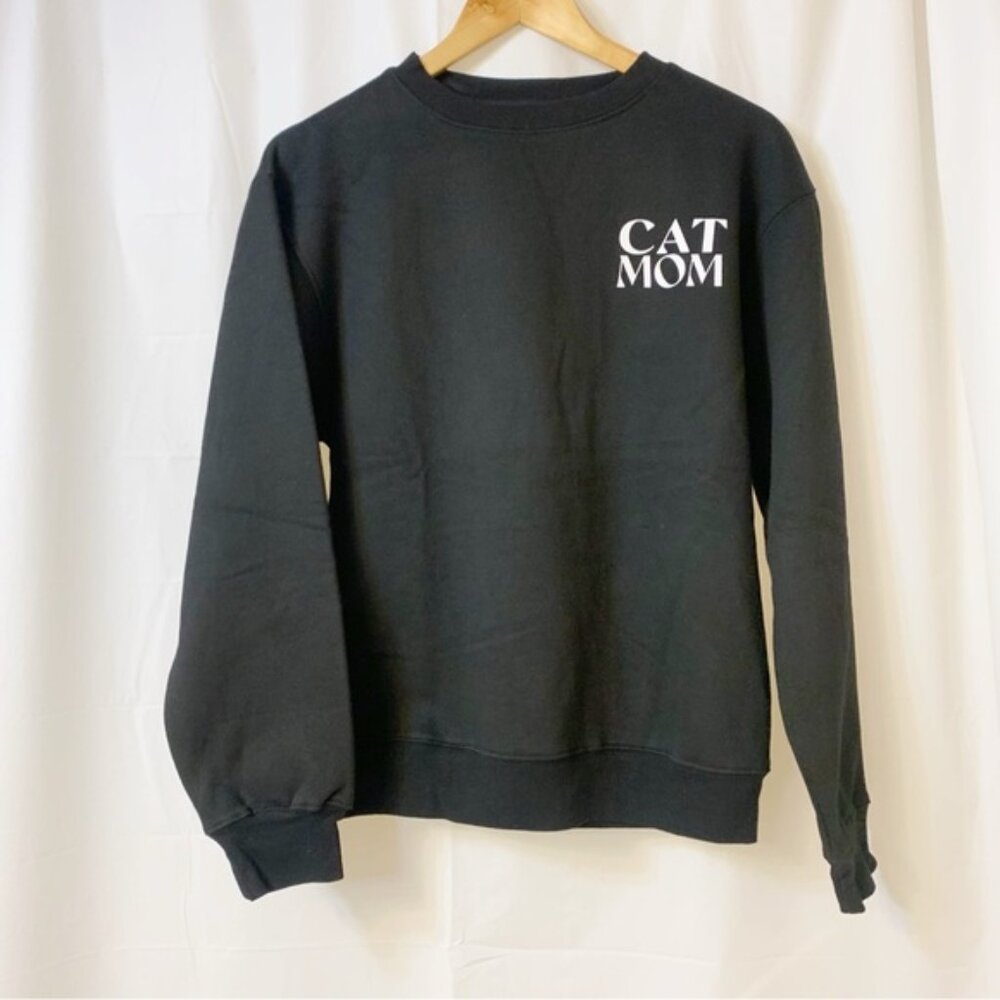 Brunette The Label Core Crew Cat Mom Black XS/S NWT